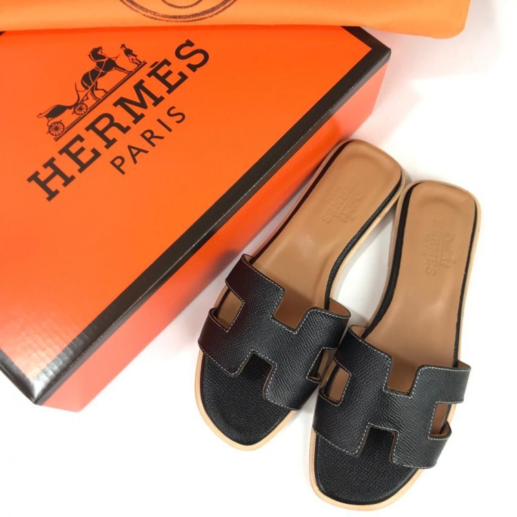 HERMES SANDALS ORAN TERLİK TAİGA SİYAH